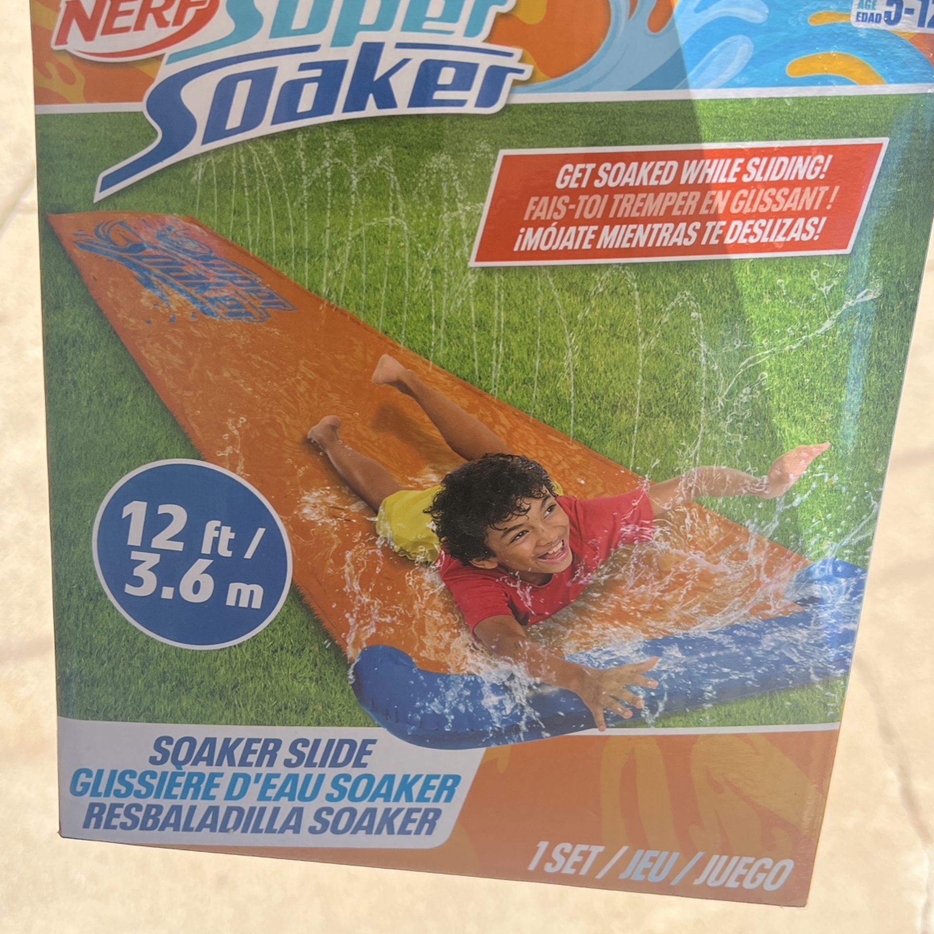 FREE NERF Super Soaker Blast Water Slide – 12 Ft Kids Water Slide for Outdoor Summer Fun