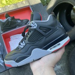 Jordan Retro 4 Bred Reimagined - Size 7y w/ Original Box