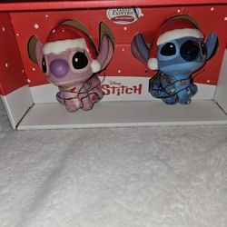 Stitch And Angel Christmas Salt And Pepper Shakers 