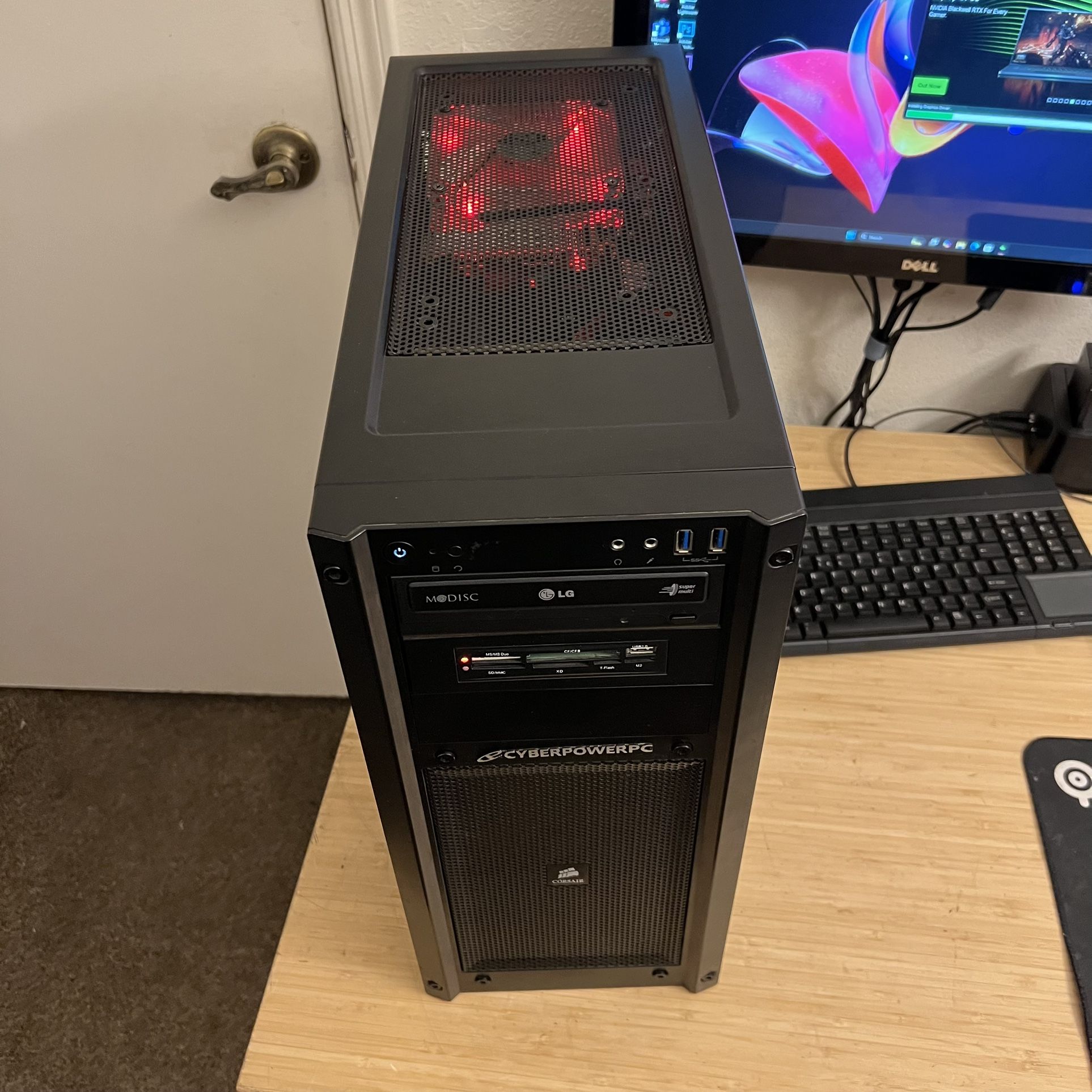 FAST Custom Built Gaming PC / Intel Core i7 CPU / 16GB RAM / GeForce GTX 1060 3GB GPU / 250GB SSD + 1TB HDD / Red LEDs / Windows 11 Pro