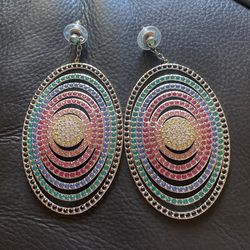 Authentic Swarovski Multicolor Oval Earrings