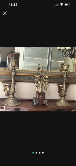Vintage Heavy candle holder set of 3 For $150