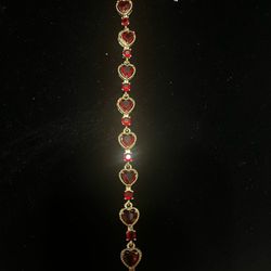 Gold Laminated Bracelet with Zirconia 