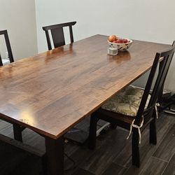 Wood Dining Table 84"x42"