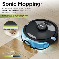 Shark Matrix Plus 2-in-1 Robot Vacuum & Mop, Bagless, Self-Empty, HEPA