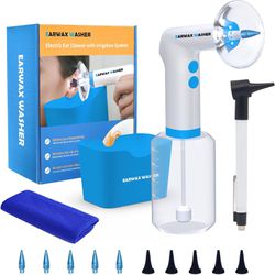 Electric Ear Wax Removal Kit - Earwax Cleaner with 4 Pressure Modes, Complete Cleaning System for Adults and Kids