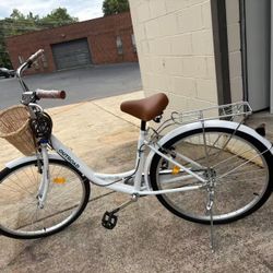 26 Inch Beach Cruiser Bike for Women, Hybrid Womens Bike with 7 Speed, Adjustable Seat, Lightweight Women Beach Cruiser Bike with Anti-Skid Tires, V-B