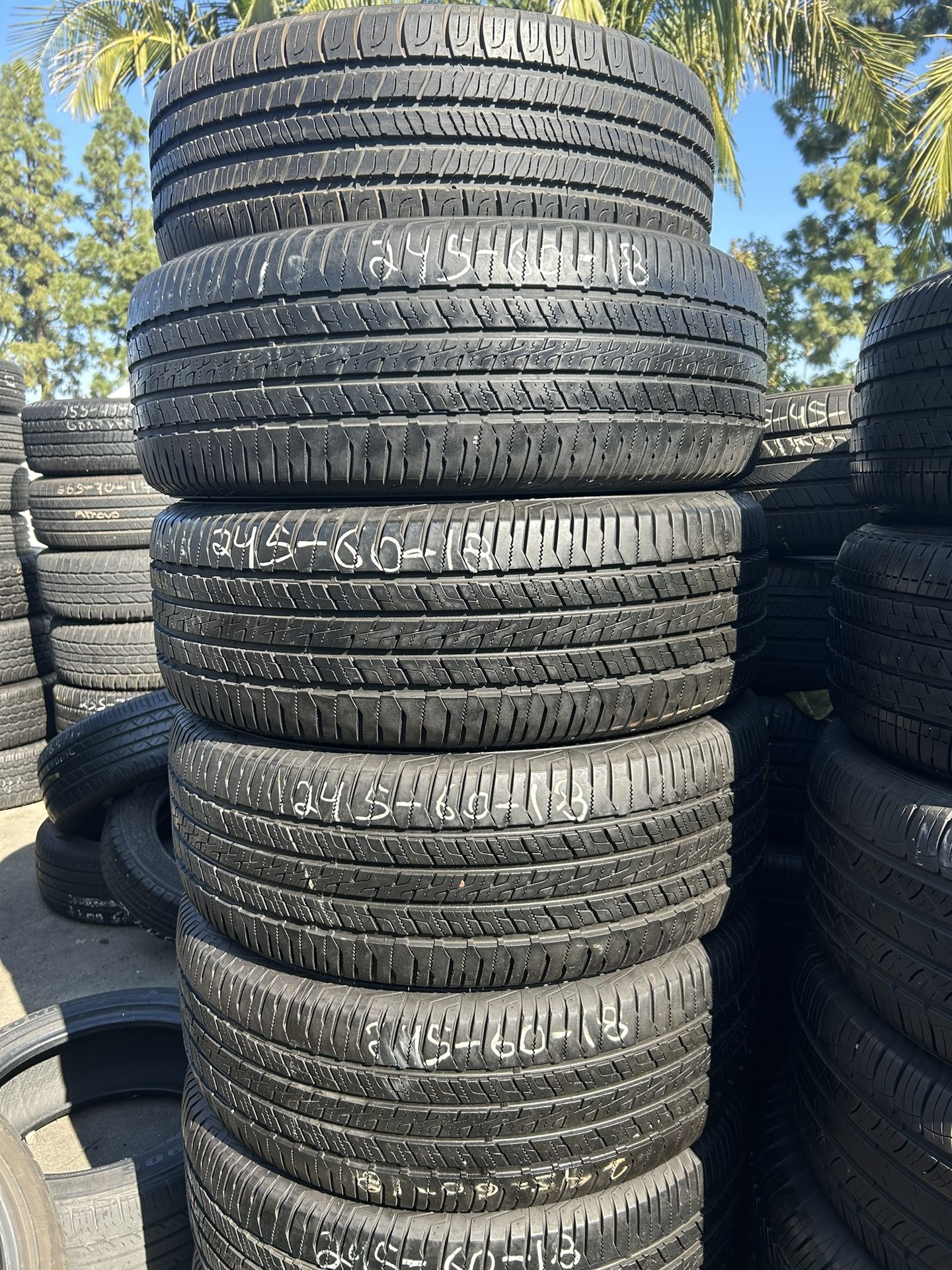 245/60/18 Used Tires Good Condition installed And Balanced 🛞❗️