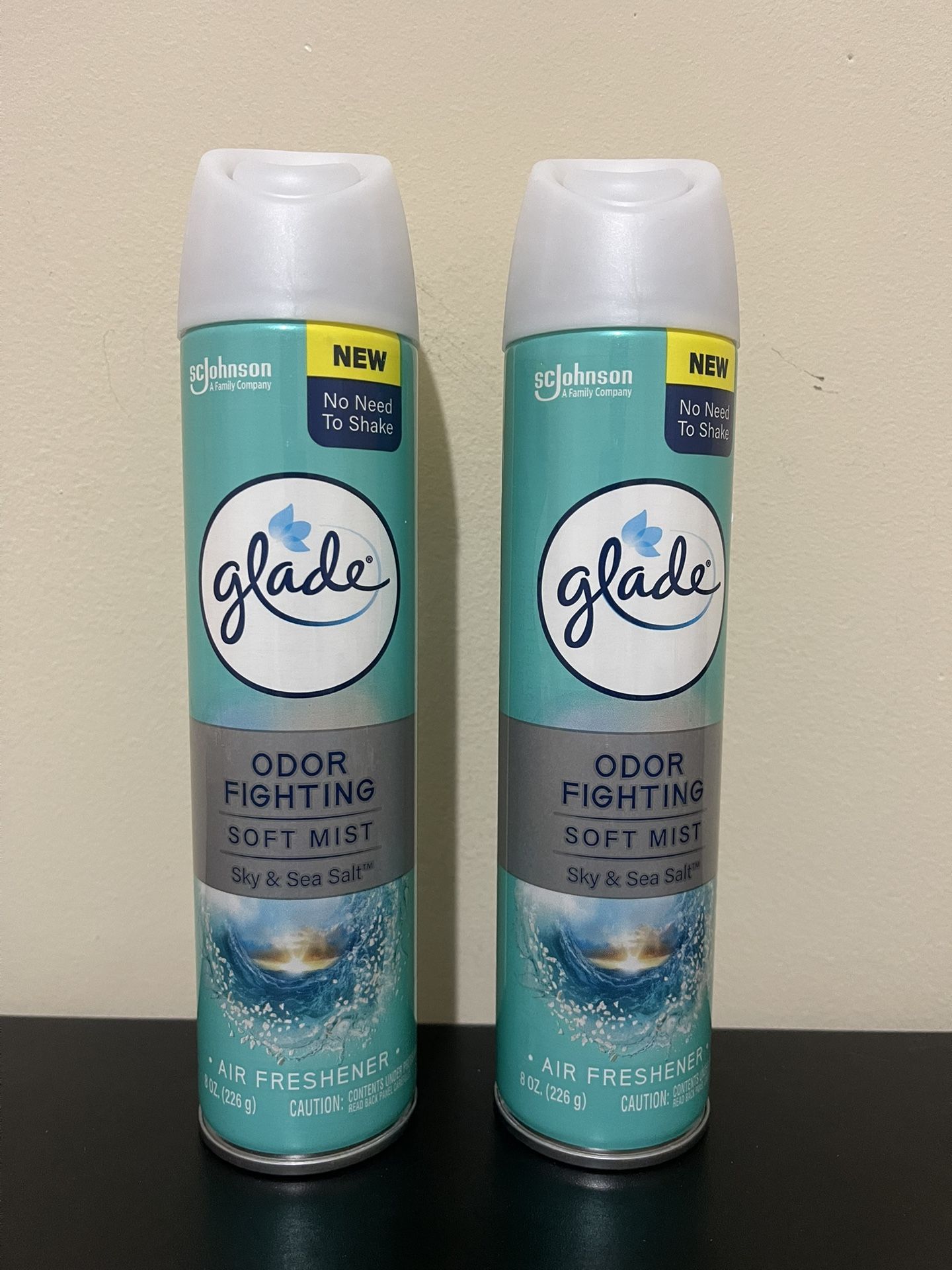 2Pack Glade Air Freshener Spray Infused with Essential Oils, Sky & Sea Salt, 8 oz