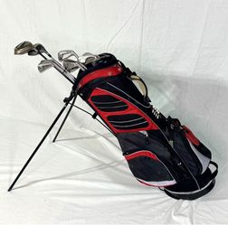 Wilson 1200 LT Irons RH Golf Club Set + Mizuno Driver/3W + New Midsize Grips & Nice Bag