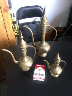 Antique brass grave decoration