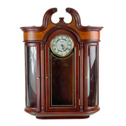 D&A 29" Curio Wall Clock - Mahogany