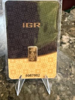 IGR Istanbul 1/2 Gram .9999 Fine Gold Bar In Assay #2