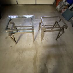 Glass Top End Table