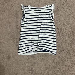 Carter’s Kid Navy Blue and White Striped Top