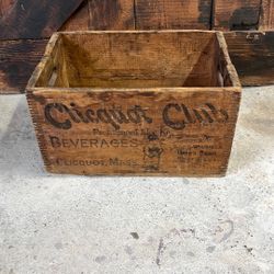 Antique Wood Box Vintage Beverage Case