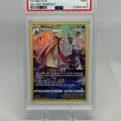 2022 POKEMON SWORD & SHIELD SILVER TEMPEST #TG02 FULL ART/MILOTIC PSA 9