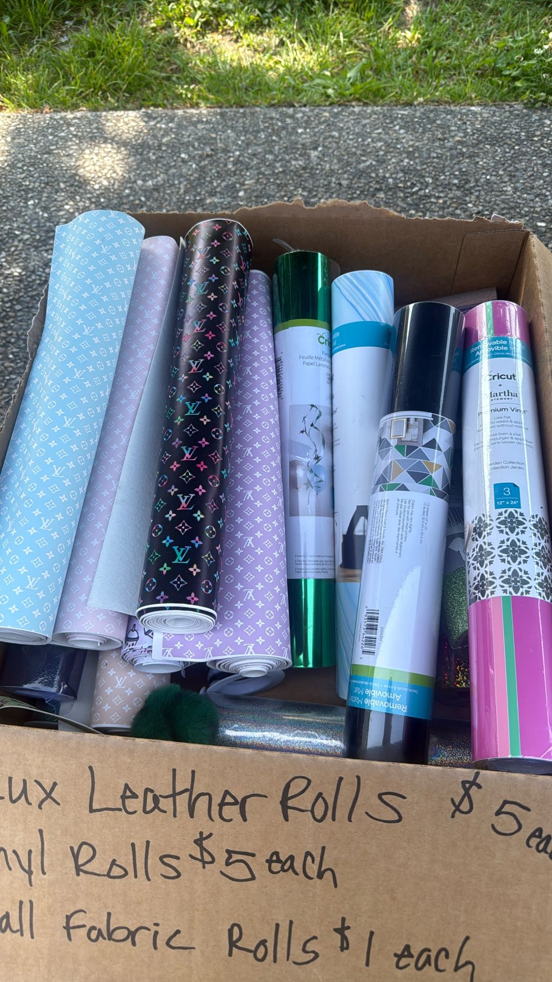 Cricut Vinyl/faux Leather Rolls $5 Each