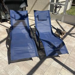 Outdoor Sling Rockers !  Perfect.  Choose 1 Or Both.  Private Seller.  