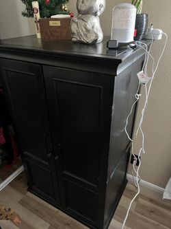 Black Armoire - Computer desk or TV Cabinet