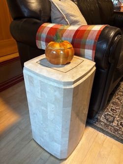Alexvale Fossil Stone Brass Pedestal 1987