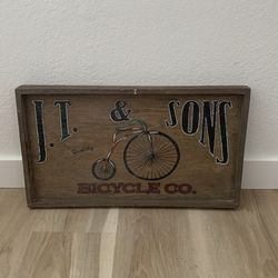 Rustic Resin Bicycle Sign/Art