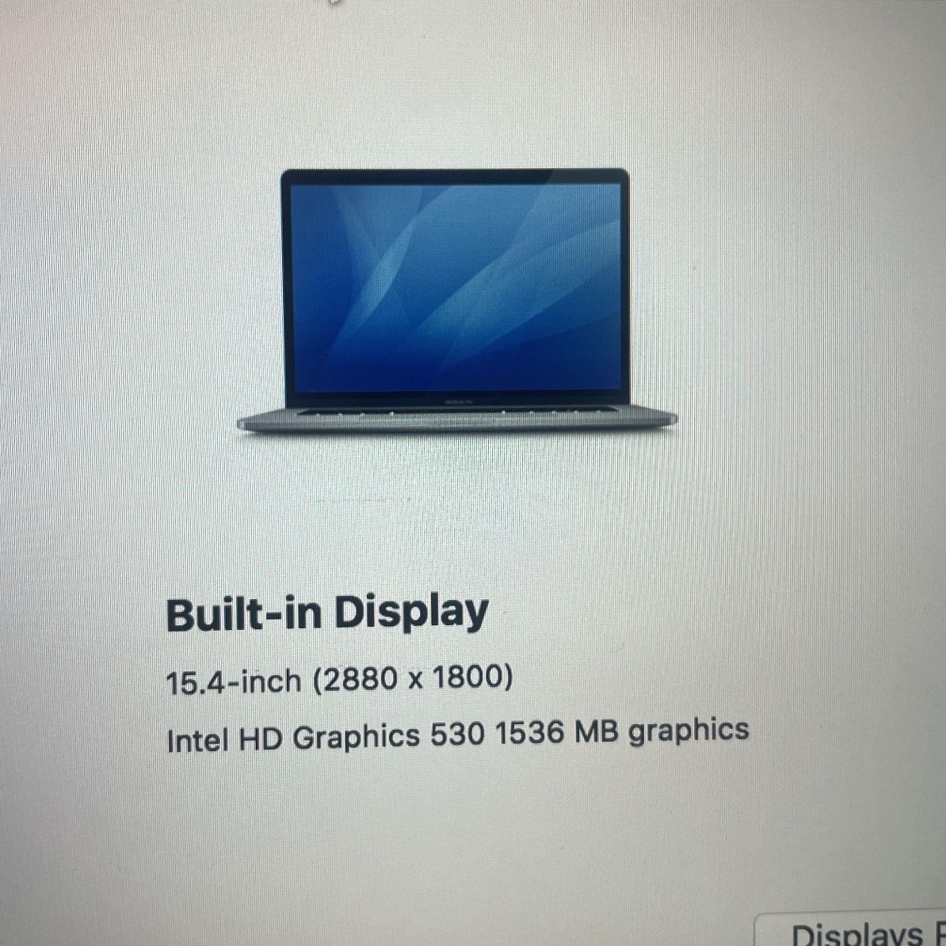 MacBook Pro 16 Inch 2016 Fall version 