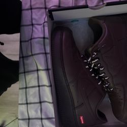 nike supreme air forces brown