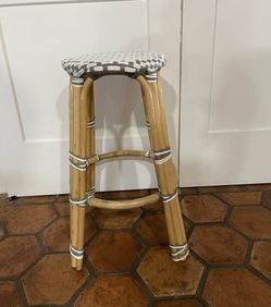 Two Rattan Barstools
