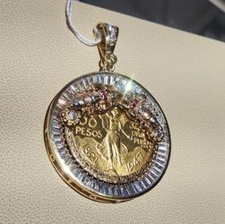 Centenario  With Bezel, 18k coin , 14k Bezel