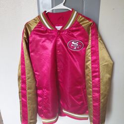 XL. Throwback 49ers Jacket. Mitchell & Ness