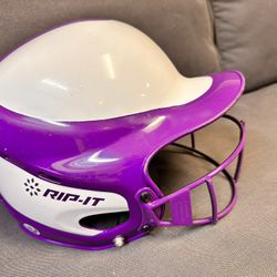 Rip-it Girls Softball Helmet With Cage And Chin Strap Size Small / Medium S/M