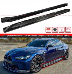 21-26 BMW G80 M3 V2 CARBON FIBER SIDE SKIRTS