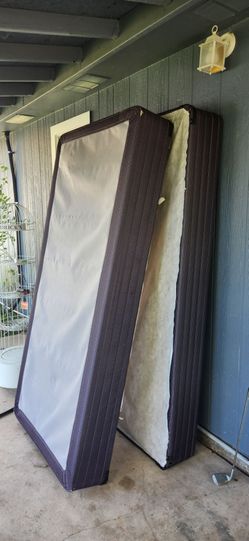 King size bed frame and box springs