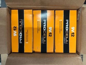 BRAND NEW PROCELL 9V BATTERIES 72 PER CASE $60 EACH I HAVE 26 CASES AVAILABLE $$$