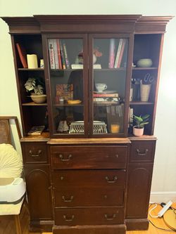 Vintage Wood Display Cabinet / Hutch