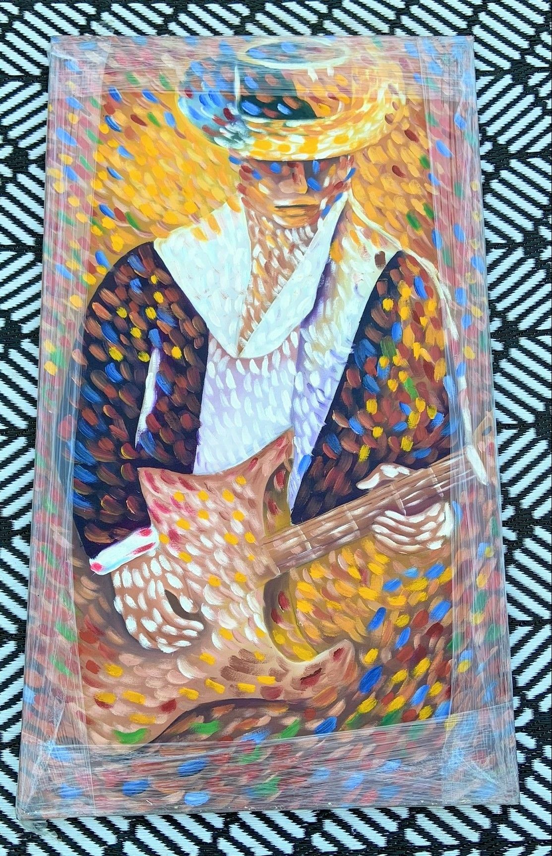 Stretched Guitar Rocker painting