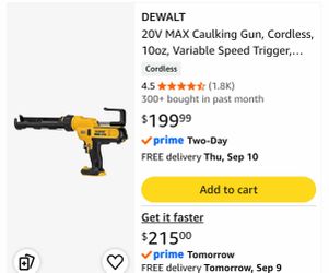 DEWALT 20V MAX Cordless Caulking Gun