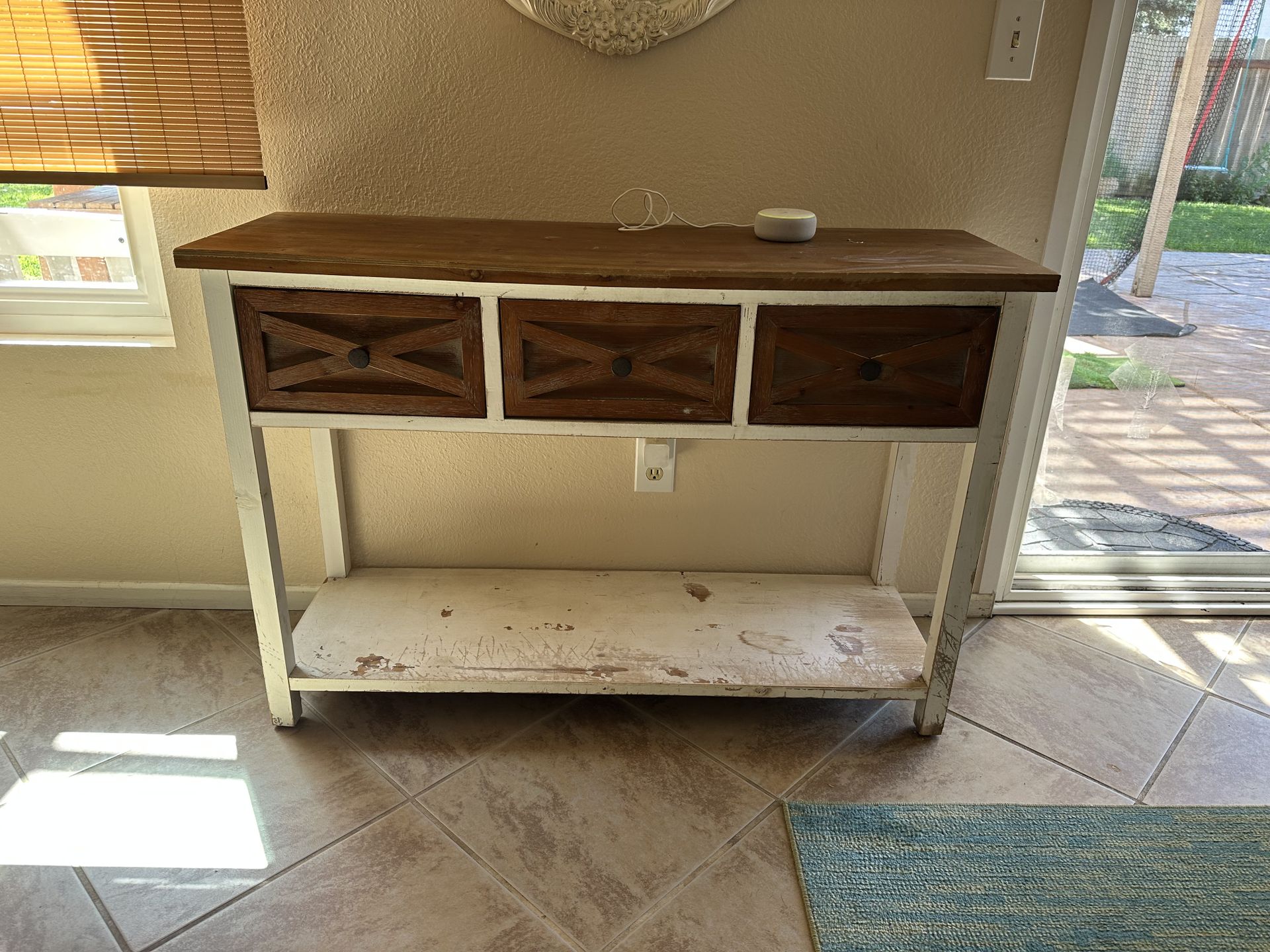 Console table with drawers