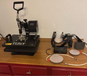 Black multi-functional heat press machine