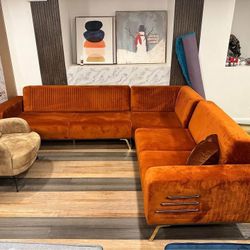 Tufted L Shaped Sectionals 
