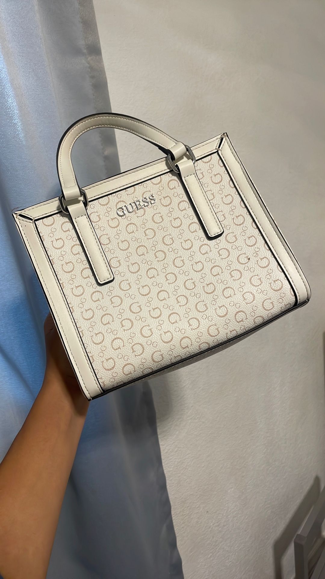 Guess White Purse