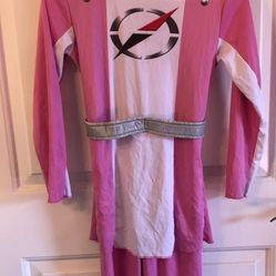 Halloween Costume Pink Power Ranger Operation Overdrive Disguise Girls size 10-12, Costume Only, No Mask -click Photo To Enlarge