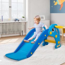 Sky blueToddler Slide Playset Kid's Freestanding Climbing Sliding Fun Toy Toddler Slide Playset Kid's Freestanding Climbing Sliding Fun Toy , NEW 