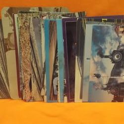 45 All Different Train Postcards, Black/White and Full color vintage Unused very good to near mint