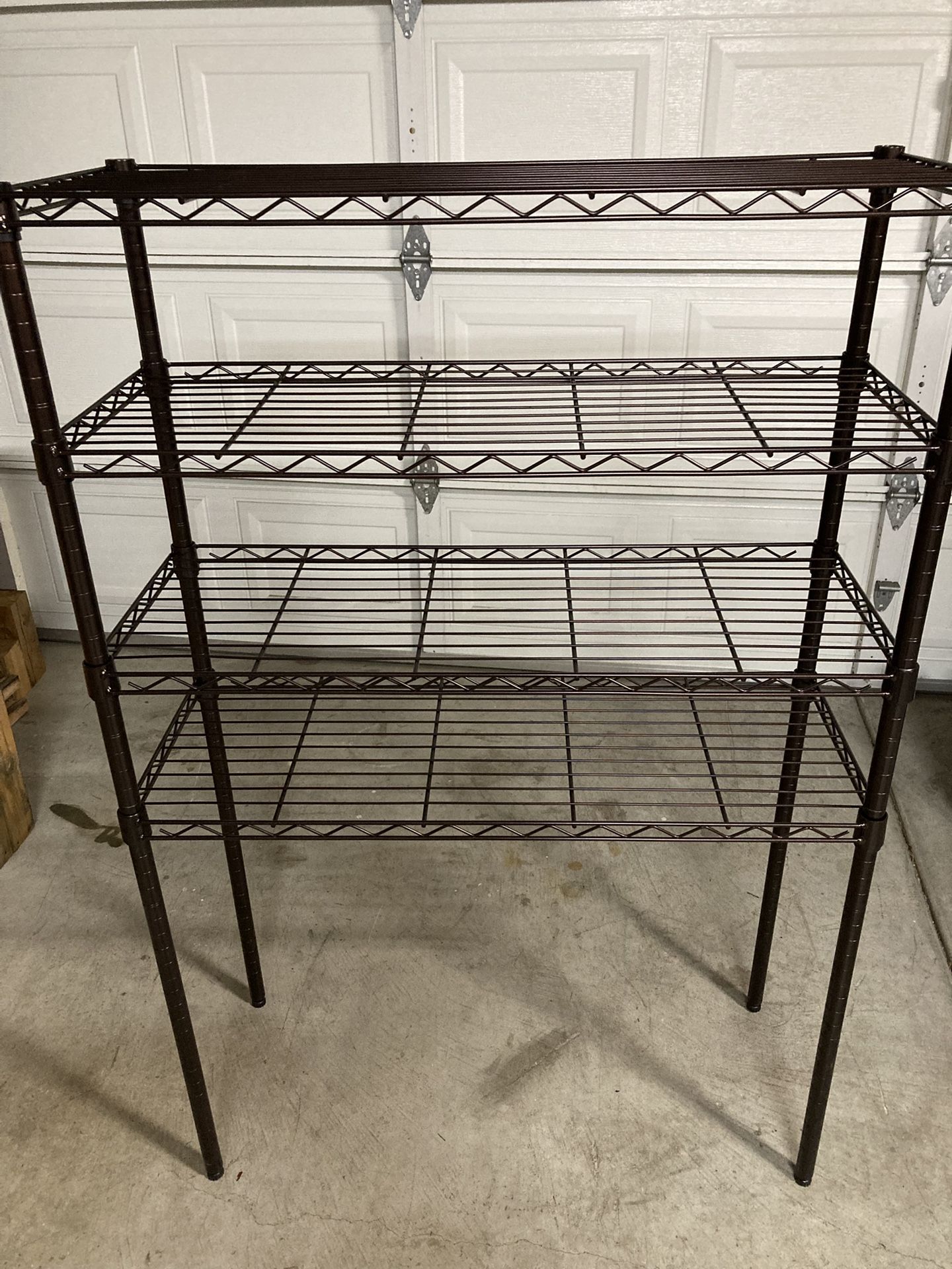 4 Tier Metal Storage Shelve Adjustable Organizer