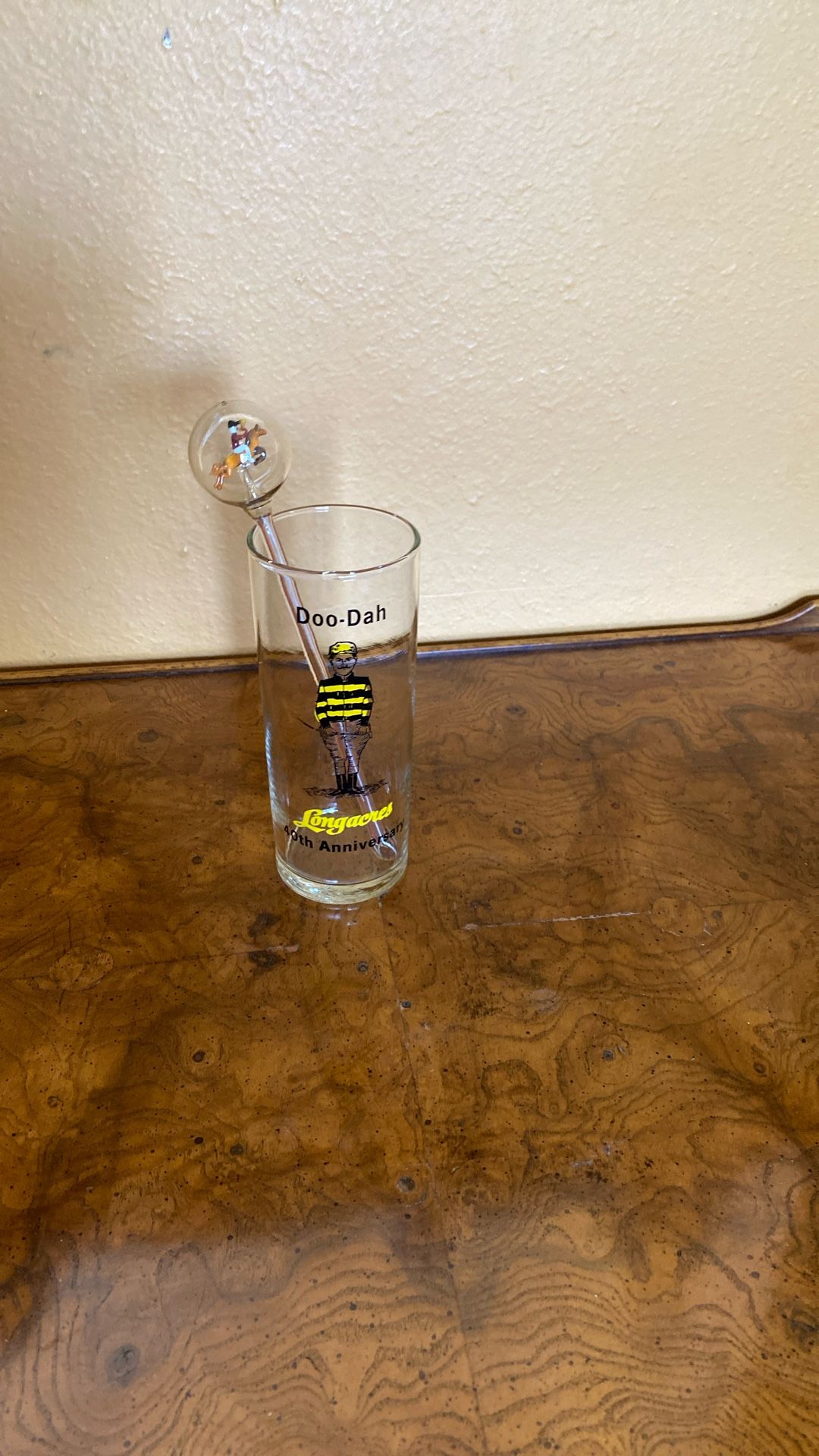 Doo Dah Glass And Swizzle Stick