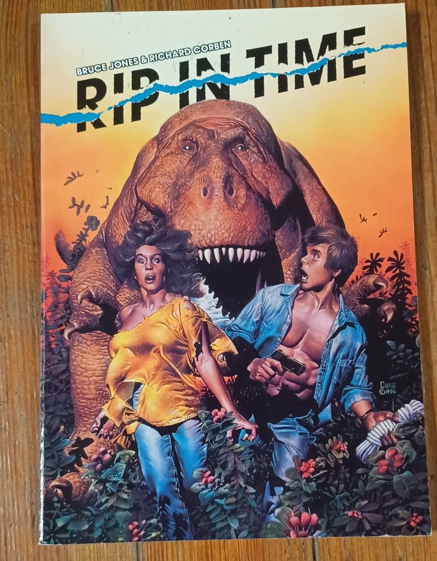 Rip In Time Comic Book Paperback Bruce Jones 1990 Pages 112 Dinosaur 
