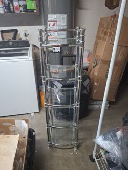 Metal glass shelve