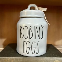 Ceramic Rae Dunn “Robin’s Eggs” Jar